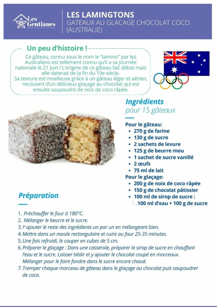 Recette lamingtons