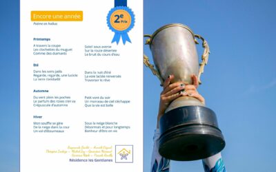 2e prix de l’originalité pour notre poème « Encore une année »