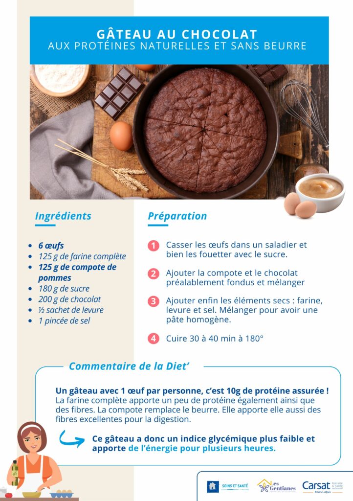 Fiche Recette Semaine Bleue - Gateau chocolat
